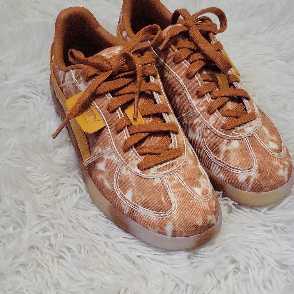 Puma Brown Tie-Dye Lace-Up Sneakers - Picture 2 of 7